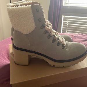 Mi.im shearling faux suede lace up boots